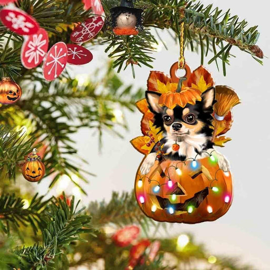 Chihuahua cute pumpkin Ornament, Happy Christmas Ornament, Christmas Gift, Christmas Decoration