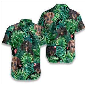 Dachshund Tropical Hawaiian Shirt, Hwaiian For Gift