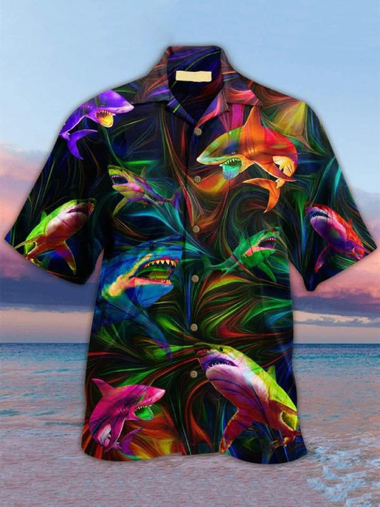 Shark Casual Animal Nice Ornamental Hawaiian Shirt,Hawaiian Shirt Gift, Christmas Gift