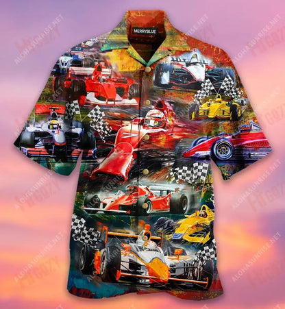 Life Is Better At The Race Unisex Hawaiian Shirt Ocean Short Sleeve Custom Hawaiian Shirts Hawaiian Shirts For Men, Hawaiian Shirt Gift, Christmas Gift