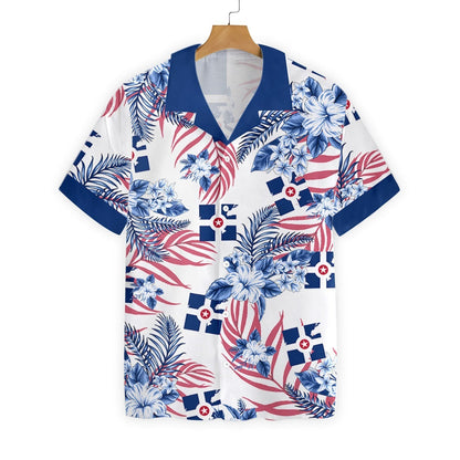 Indianapolis Proud On White Background Pattern Hawaiian Shirt, Hawaiian For Gift