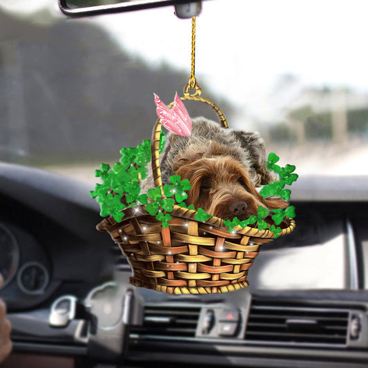 Spinone-Sleeping Lucky Fairy-Two Sided Dog Sleeping Ornament, Christmas Decoration