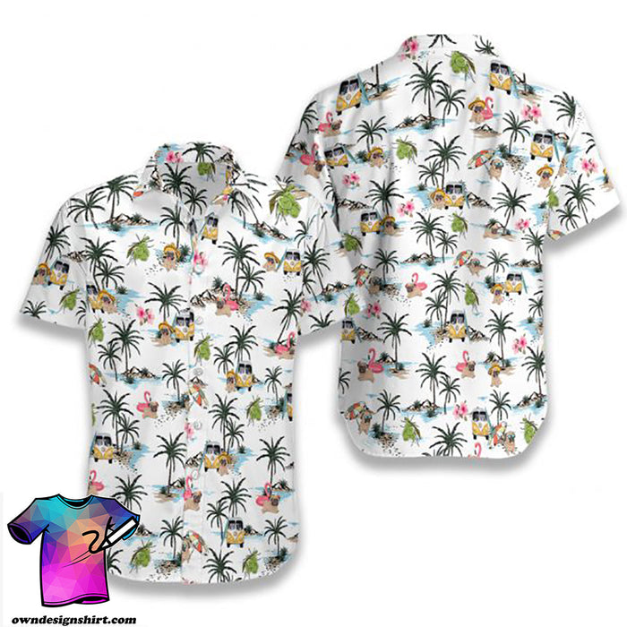 Pug Hawaii Hawaiian Shirt, Hawaiian Shirt Gift, Christmas Gift