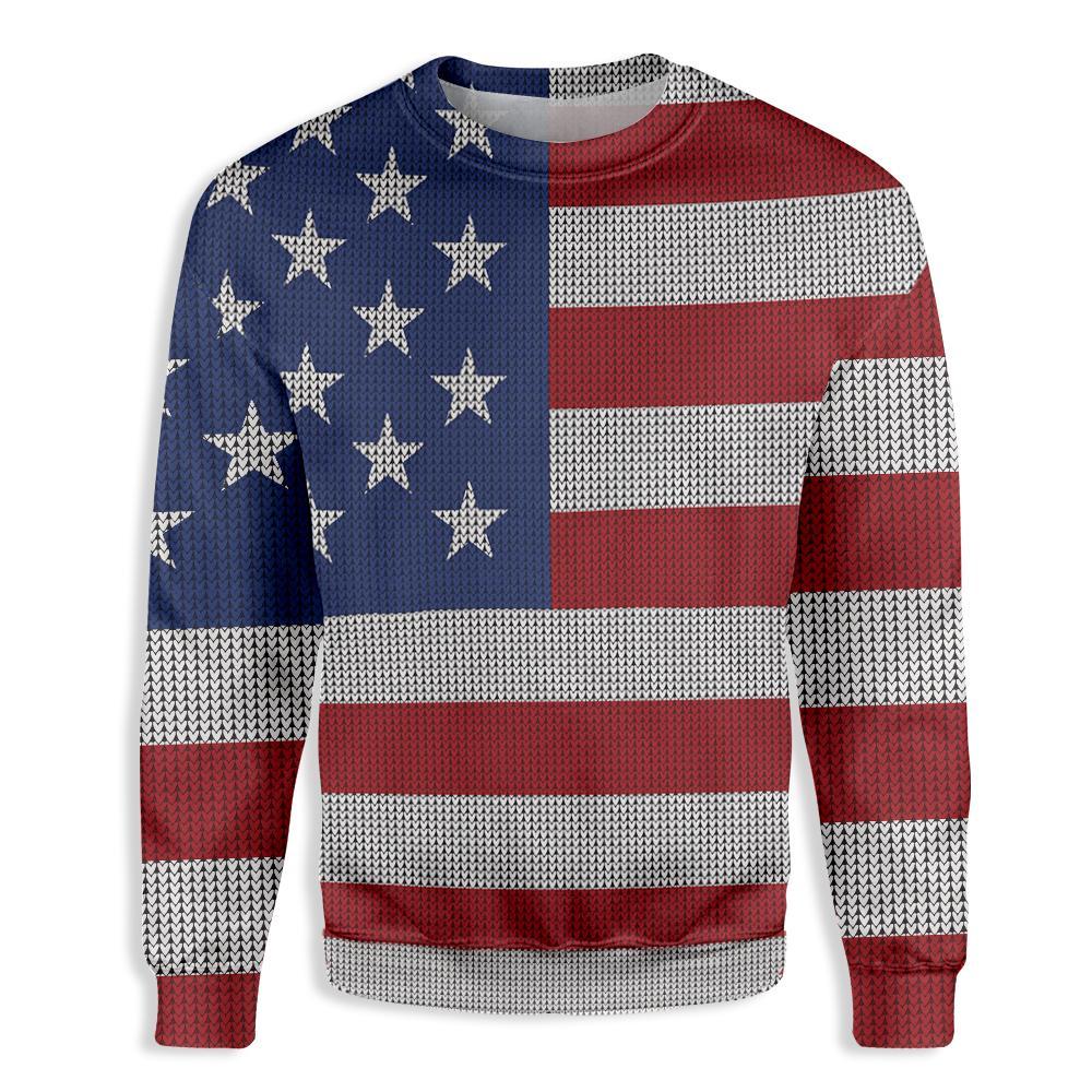 American Flag Ugly Christmas Sweater,Christmas Ugly Sweater,Christmas Gift,Gift Christmas 2022