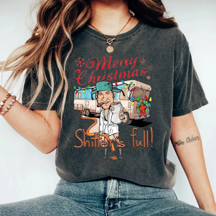 Merry Christmas Shitters Full T-Shirt, Christmas Sweatshirt Cute, Christmas Winter Sweatshirt