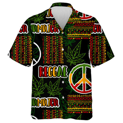 Hippie Peace Sign Floral And Rainbow On Black Background Hawaiian Shirt, Hawaiian Shirt Gift, Christmas Gift