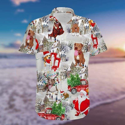 Love Dog Santa Claus Merry Christmas Design Hawaiian Shirt, Hawaiian Shirt Gift, Christmas Gift