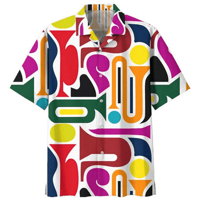 Flamboyant Saxophone Background Design Hawaiian Shirt,Hawaiian Shirt Gift, Christmas Gift