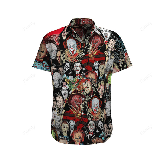 HORROR CHARACTER HALLOWEEN HAWAIIAN SHIRT TONGASSF, Hawaiian Shirt Gift, Christmas Gift