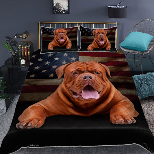 Dogue De Bordeaux Quilt Bedding Set  Bedroom Set Bedlinen 3D,Bedding Christmas Gift,Bedding Set Christmas