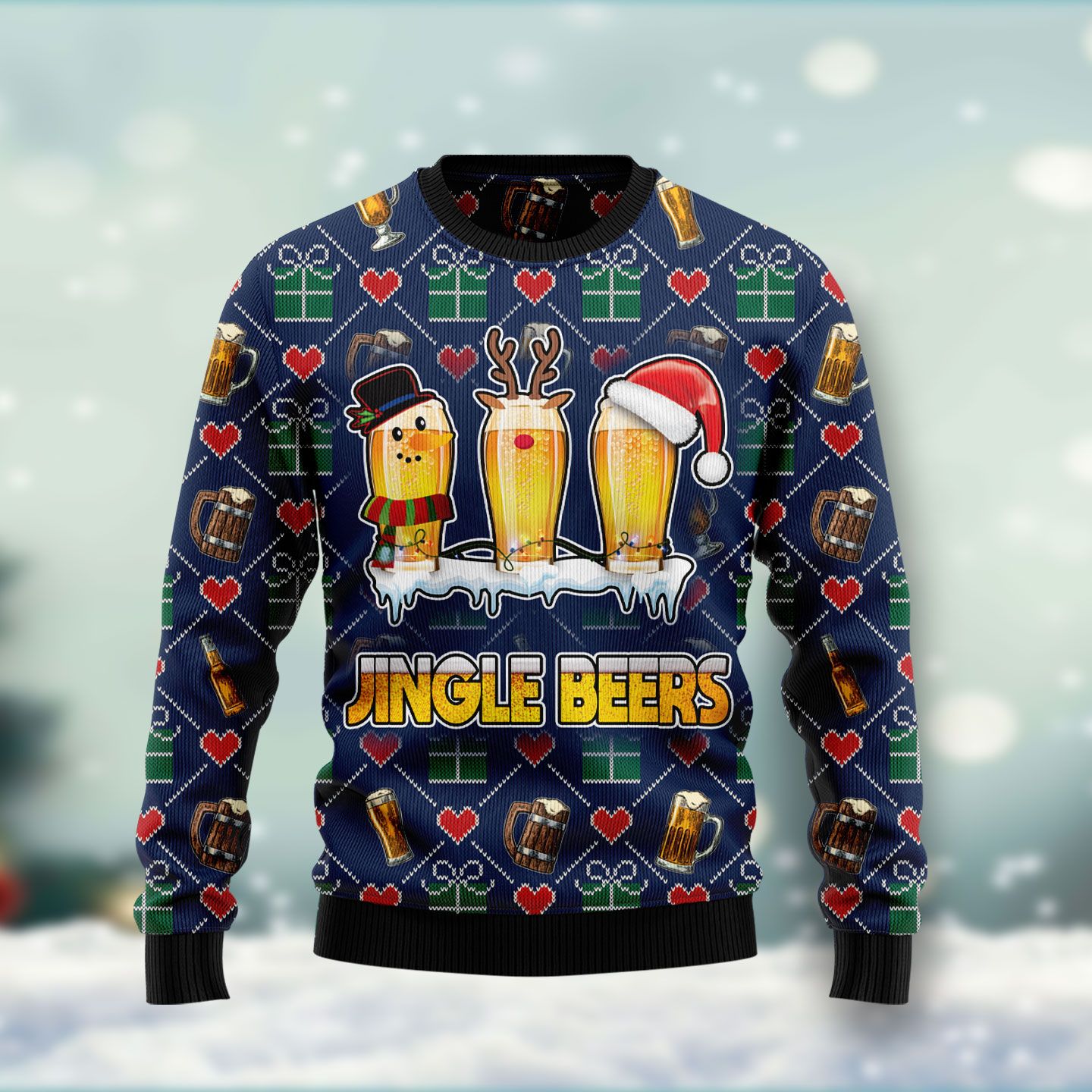 Christmas Beer Reindeer Ugly Christmas Sweater, Christmas Ugly Sweater,Christmas Gift,Gift Christmas 2022