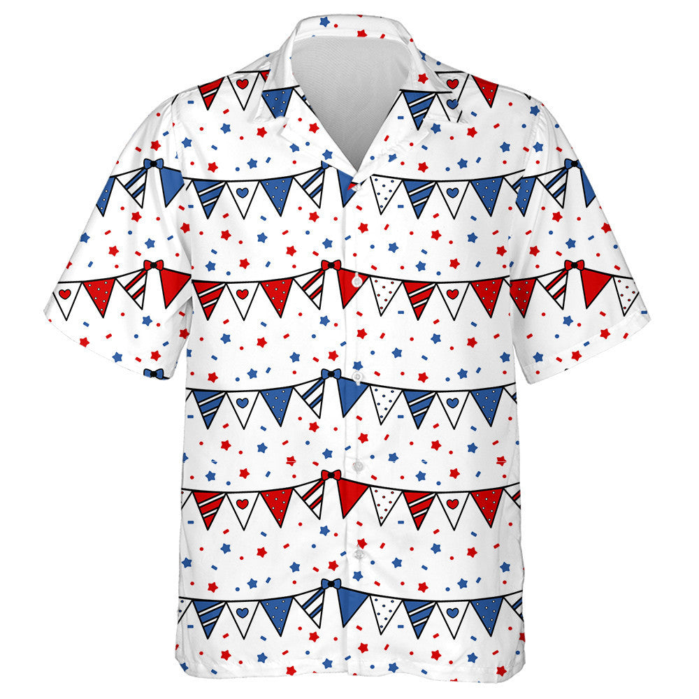 Cute Hanging Bunting Pennants For Independence Day Hawaiian Shirt, Hawaiian Shirt Gift, Christmas Gift