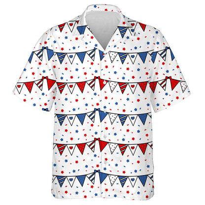 Cute Hanging Bunting Pennants For Independence Day Hawaiian Shirt, Hawaiian Shirt Gift, Christmas Gift
