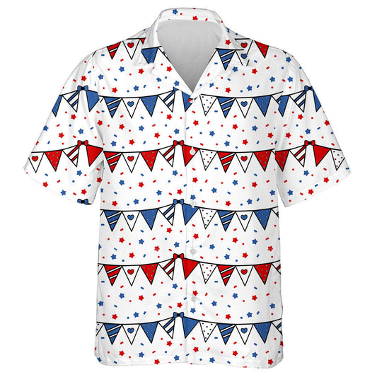 Cute Hanging Bunting Pennants For Independence Day Hawaiian Shirt, Hawaiian Shirt Gift, Christmas Gift