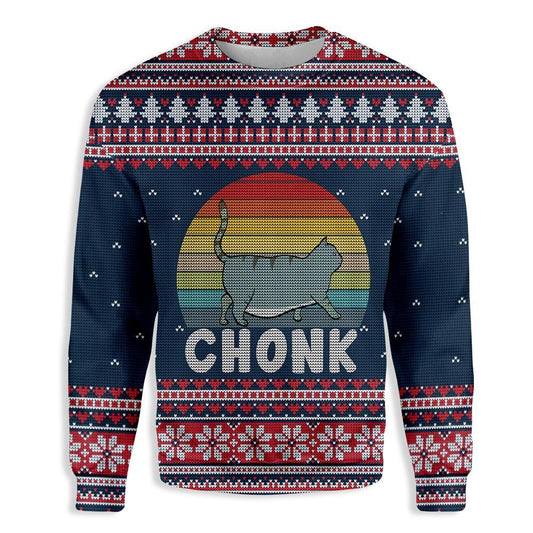 Chonk Cat Ugly Christmas Sweater, Christmas Ugly Sweater,Christmas Gift,Gift Christmas 2022