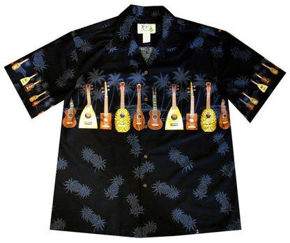 Ukulele Collection Hawaiian Aloha Shirt Hawaiian Shorts Beach Short Sleeve, Hawaiian Shirt Gift, Christmas Gift