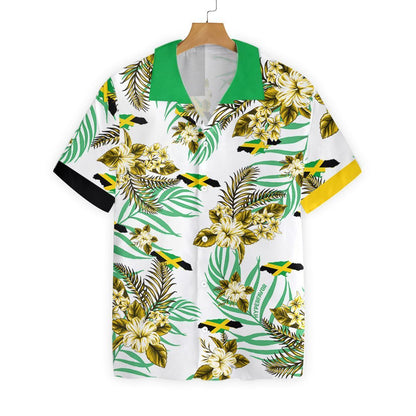 Flag Of Jamaica Proud With Tropical Plants Design Hawaiian Shirt, Hawaiian Shirt Gift, Christmas Gift
