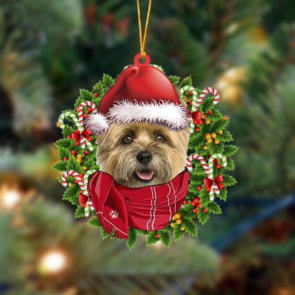 Cairn Terrier 1-Xmas Bandana Hanging Christmas Plastic Hanging Ornament, Happy Christmas Ornament, Christmas Gift, Christmas Decoration