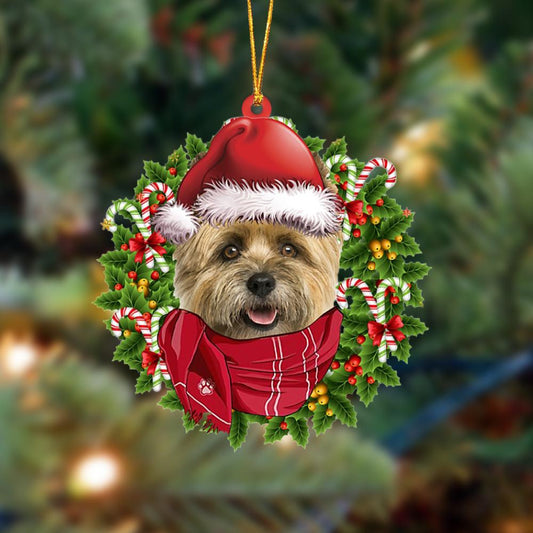 Cairn Terrier 1-Xmas Bandana Hanging Christmas Plastic Hanging Ornament, Happy Christmas Ornament, Christmas Gift, Christmas Decoration