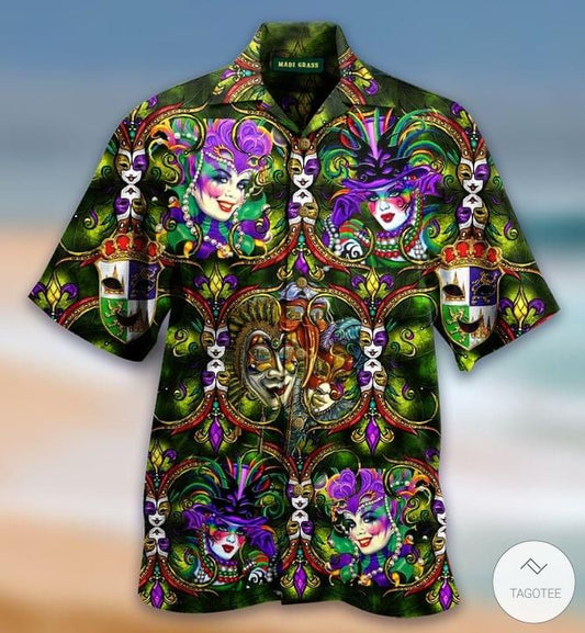 Mardi Gras Hawaiian Shirt, Hawaiian Shirt Gift, Christmas Gift