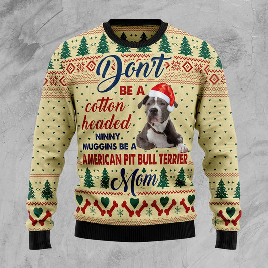 American Pit Bull Terrier Mom Ugly Christmas Sweater Christmas Tshirt Hoodie Apparel,Christmas Ugly Sweater,Christmas Gift,Gift Christmas 2024