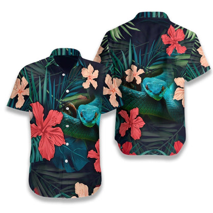 Tropical Snake Ez08 0207 Hawaiian Aloha Shirt Hawaiian Shorts Beach Short Sleeve, Hawaiian Shirt Gift, Christmas Gift