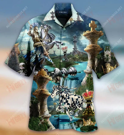 Chess Is Life Short Short Sleeve Shirt Summer Hawaiian T Shirts Custom Hawaiian Shirts Hawaiian Shirts For Men, Hawaiian Shirt Gift, Christmas Gift