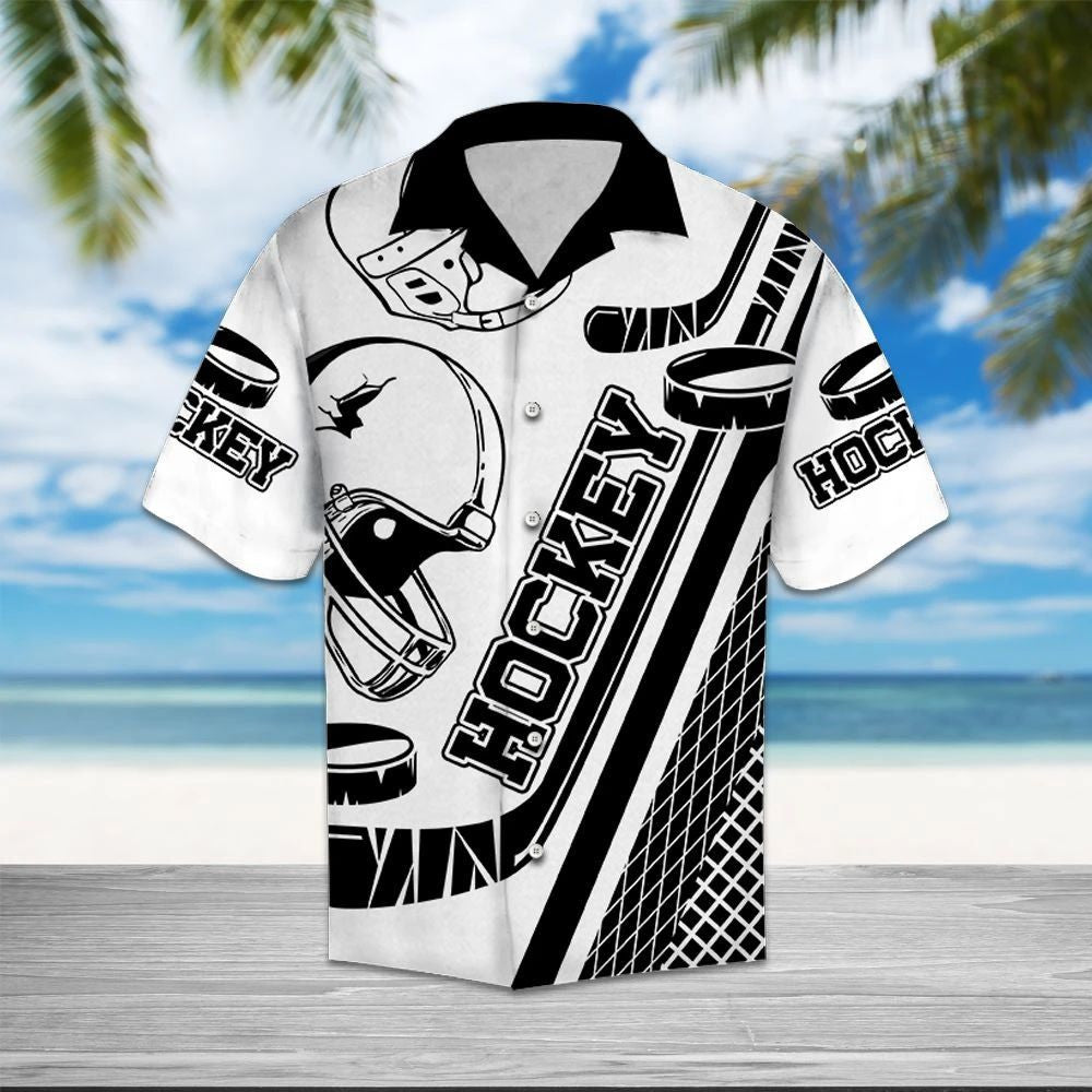 Hockey Is My Passion Helmet Design Hawaiian Shirt, Hawaiian For Gift
