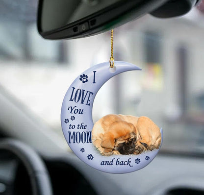 English Mastiff Moon Back English Mastiff Lover Dog Moms Two Sided Ornament,Christmas Gift,Christmas Decoration