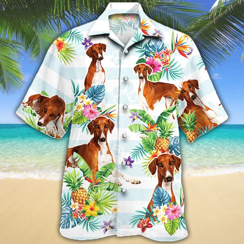 Enticing Gift For Azawakh Dog Lovers Tropical Flower Hawaiian Shirt, Hawaiian Shirt Gift, Christmas Gift
