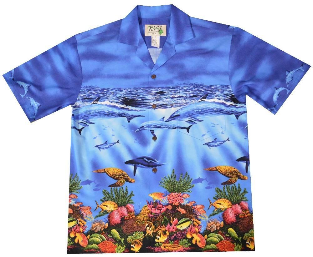 Tropical Sea Life Hawaiian Aloha Shirt Hawaiian Shorts Beach Short Sleeve, Hawaiian Shirt Gift, Christmas Gift