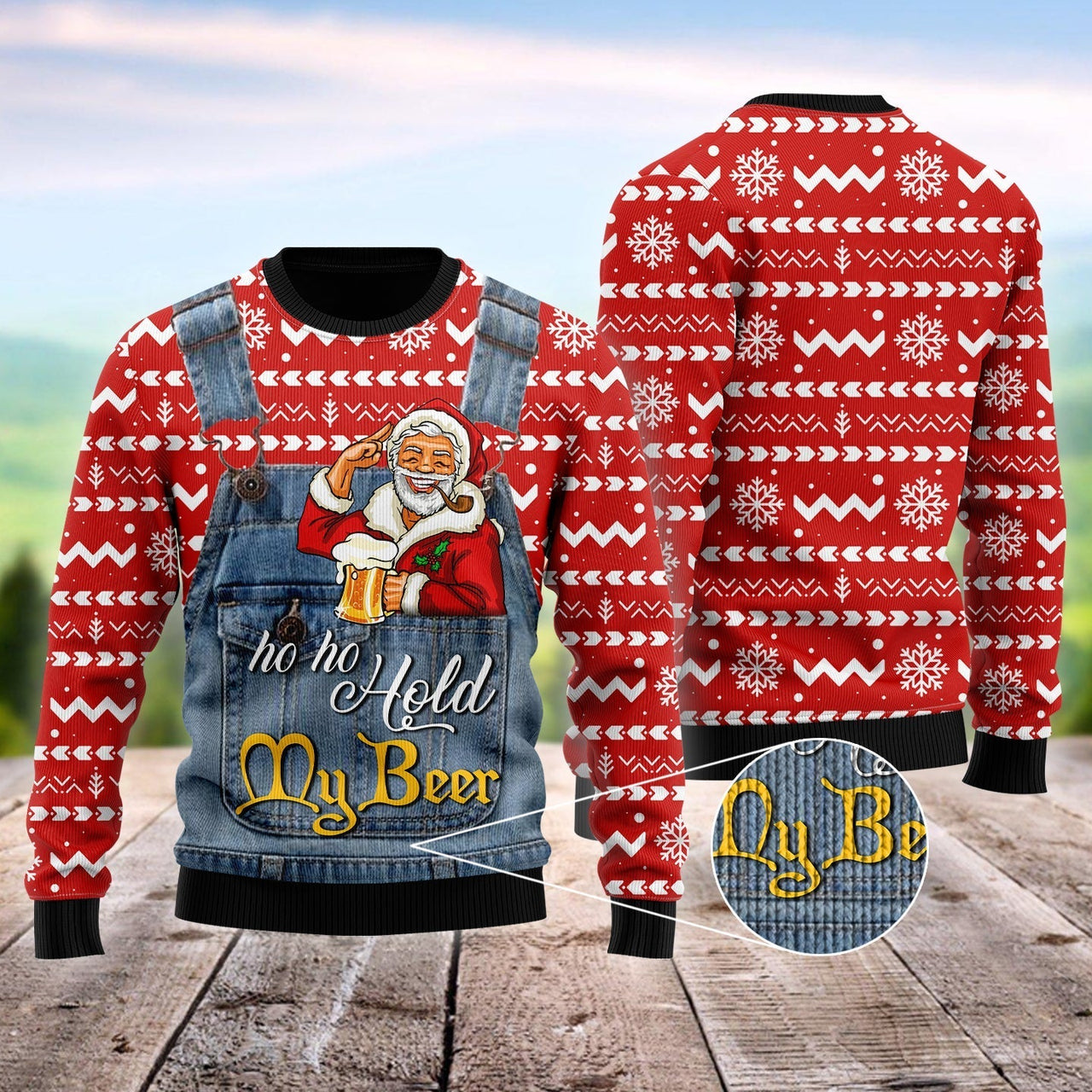 Ho Ho Hold My Beer Santa Ugly Christmas Sweater,Christmas Ugly Sweater,Christmas Gift,Gift Christmas 2022