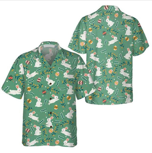 Easter Egg And Bunny Hawaiian Shirt,Hawaiian Shirt Gift, Christmas Gift