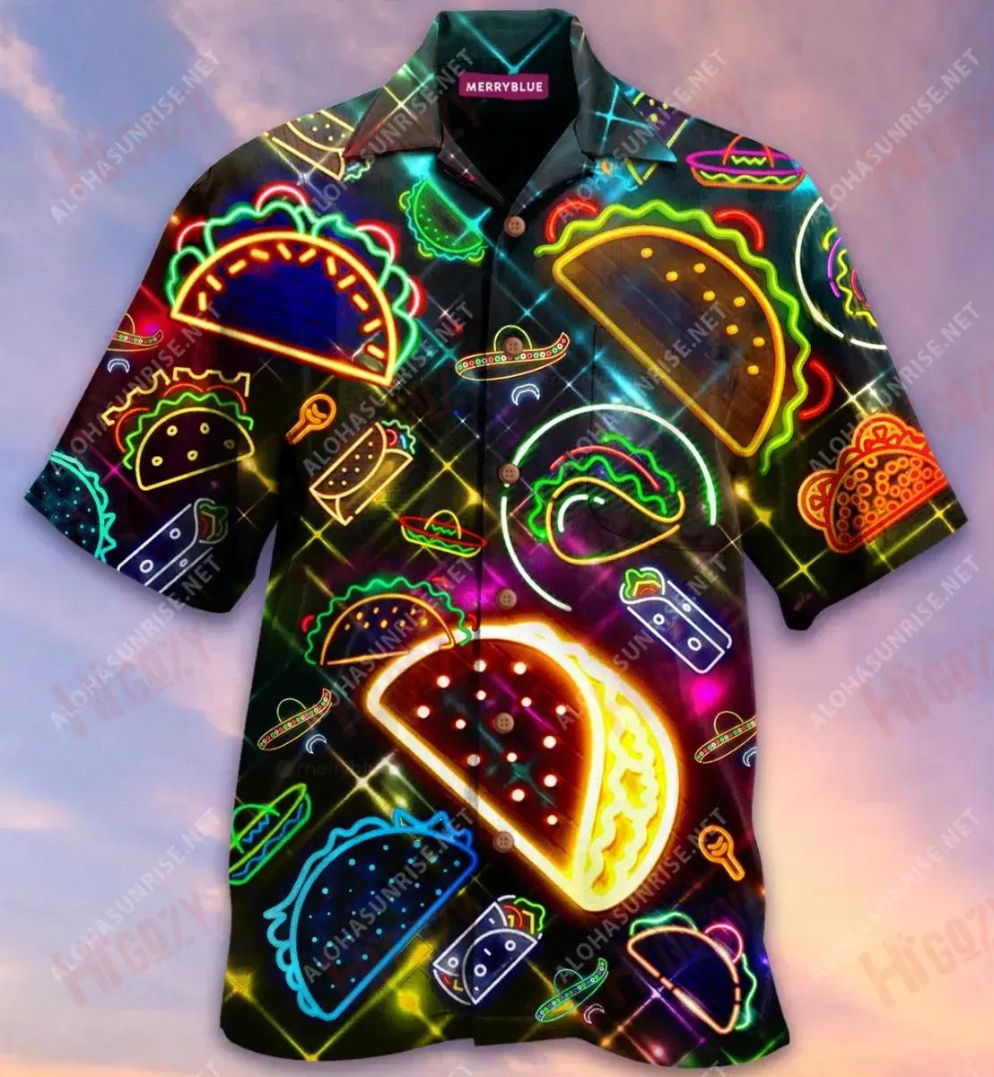 On Tuesday God Created Tacos Unisex Hawaiian Shirt Vacation Short Sleeve Best Hawaiian Shirts Hawaiian Shirts For Men, Hawaiian Shirt Gift, Christmas Gift