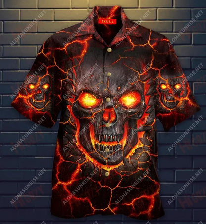 Time To Unleash A Little Hell Short Hawaiian Shirt Ocean Hawaiian T Shirts Tropical Shirts For Men Funny Hawaiian Shirts, Hawaiian Shirt Gift, Christmas Gift