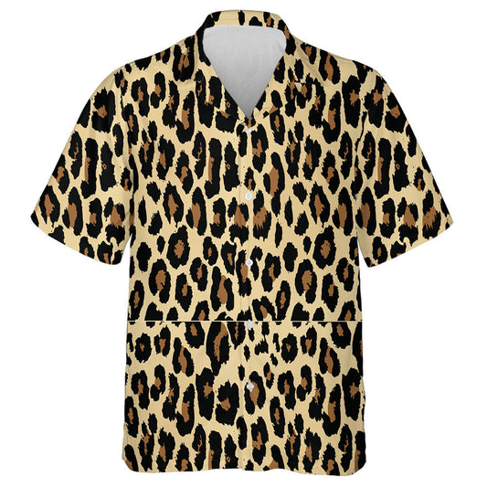 Exotic Colorful Leopard Design Hand Drawn Hawaiian Shirt, Hawaiian Shirt Gift, Christmas Gift