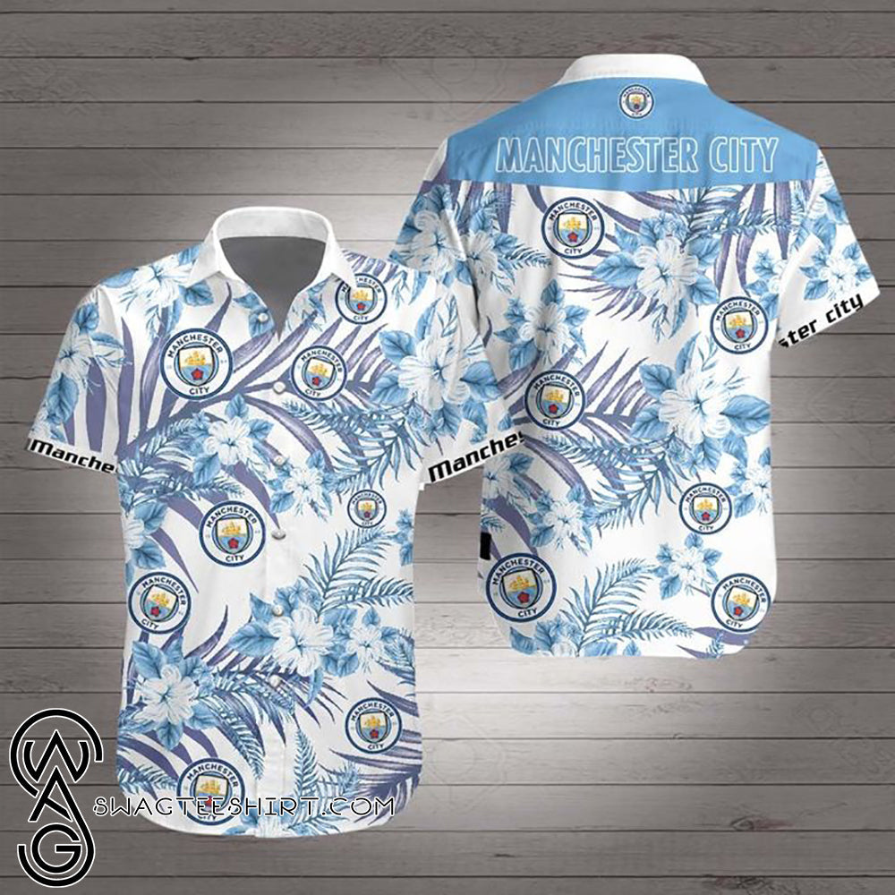 Manchester City Hawaiian Shirt, Hawaiian Shirt Gift, Christmas Gift