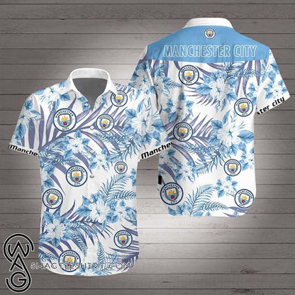 Manchester City Hawaiian Shirt, Hawaiian Shirt Gift, Christmas Gift
