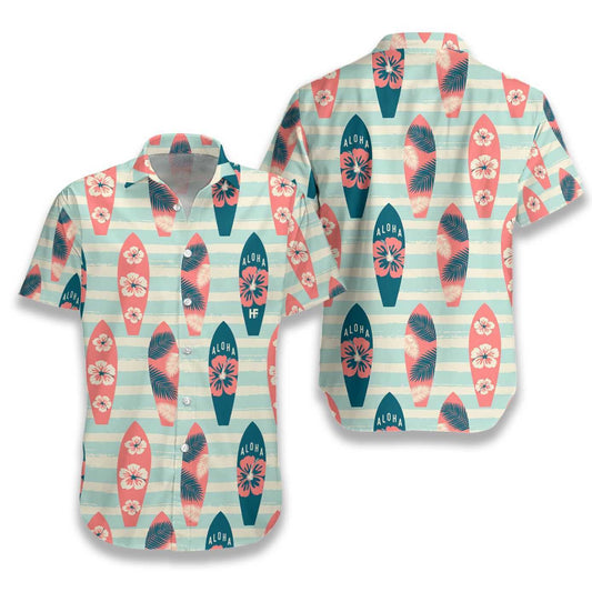 Surfboards Aloha Ez23 1210 Hawaiian Aloha Shirt Hawaiian Shorts Beach Short Sleeve, Hawaiian Shirt Gift, Christmas Gift