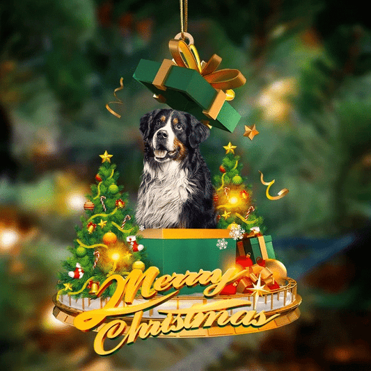 Bernese Mountain Christmas Ornament, Christmas Ornament Gift, Christmas Gift, Christmas Decoration