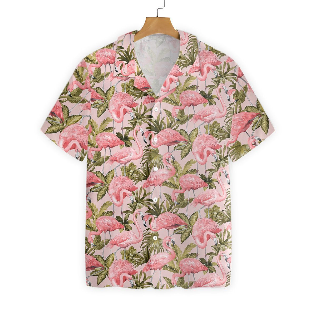 Tropical Leaves And Flamingo Pattern Hawaiian Shirt, Hawaiian Shirt Gift, Christmas Gift