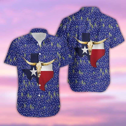 Hawaiian Aloha Shirts Forever Texas Bluebonnet, Hawaiian Shirt Gift, Christmas Gift