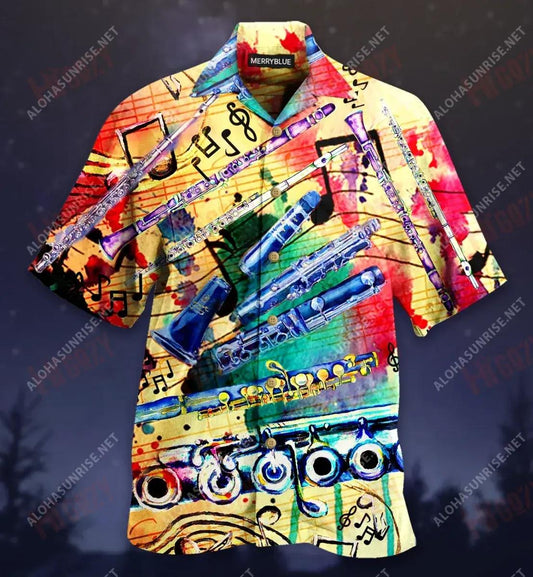 Life Is Like A Flute Unisex Short Sleeve Shirt Ocean Hawaiian T Shirts Best Hawaiian Shirts Hawaiian Shirts For Men, Hawaiian Shirt Gift, Christmas Gift