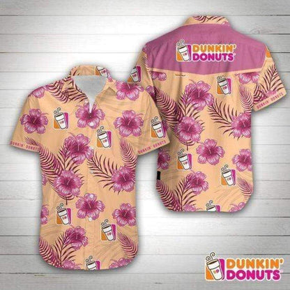 Hawaiian Aloha Aloha Shirts Dunkin Donuts Hawaiian Shorts Beach Short Sleeve, Hawaiian Shirt Gift, Christmas Gift