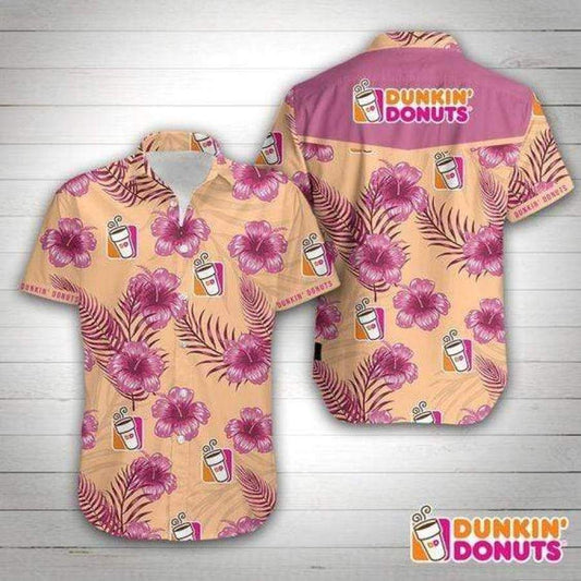 Hawaiian Aloha Aloha Shirts Dunkin Donuts Hawaiian Shorts Beach Short Sleeve, Hawaiian Shirt Gift, Christmas Gift
