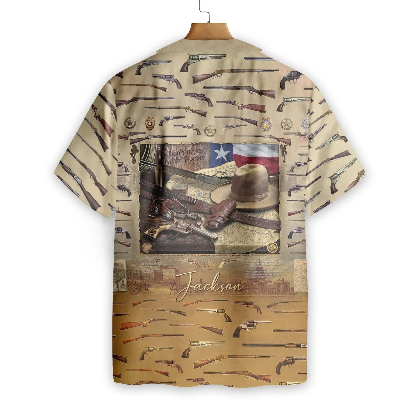 Vintage Texas Heritage Custom Name Hawaiian Shirt, Hwaiian For Gift
