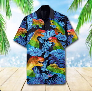 Wild Animal Lgbt T Rex Design Hawaiian Shirt,Hawaiian Shirt Gift, Christmas Gift