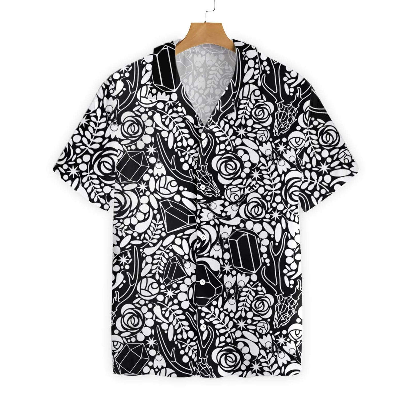 Deer Skull Crystal Seamless Pattern Design Hawaiian Shirt,Hawaiian Shirt Gift, Christmas Gift