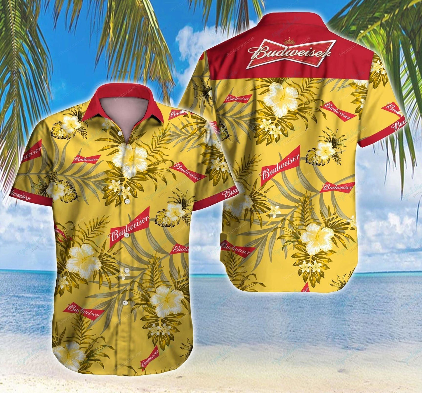 Budweiser Hawaiian Shirt, Hawaiian Shirt Gift, Christmas Gift