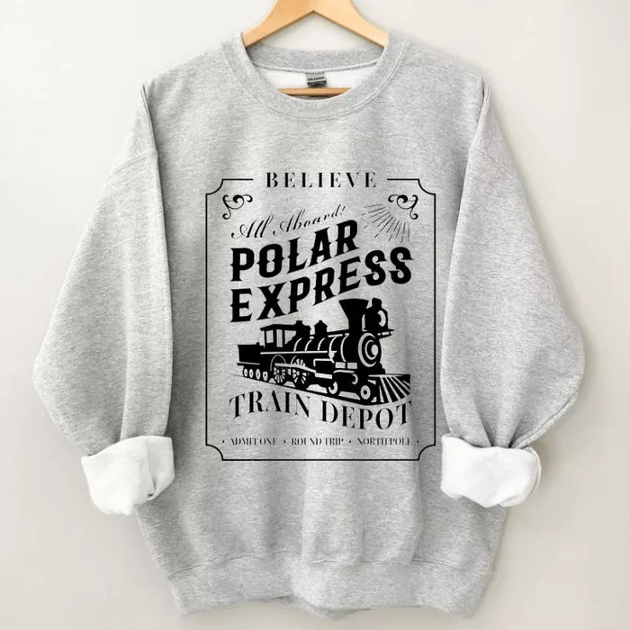 Polar Express Sweatshirt, Christmas Shirt, Christmas Sweatshirt Cute, Christmas Winter Sweatshirt